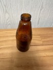 Vintage Anheuser Busch Amber Brown Glass Beer Bottle 6  Embossed A Eagle Empty