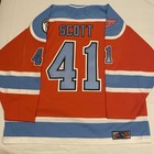 Game Worn issued Little Caesars Aaa Hockey Jersey Used Orange Adult Xl
