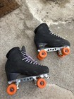 Edea Classica 280 Black Quad Roller Skates Orange Wheels Metal Plate