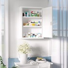 Medicine Cabinet With Safe Lock 3-tier Storage Shelves Wall-mounted No Assembly