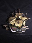Vintage Folk Art Santa Maria Model Ship  Expertly Handcrafted