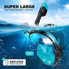 Snorkeling Packages  L xl mask   4 7  us Men 6-10 5   Women 7-12 5  Cyan black