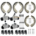 Front   Rear Brake Wheel Cylinders W shoes For Kawasaki Kaf300 Mule 500 520 550