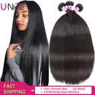 Unice Hair Malaysian Straight Bundles Human Hair Weaves Virgin Hair Extension Us