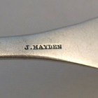 Southern Coin Silver Rare J hayden Columbus  Ga 1840 Teaspoon s -mono d On Back