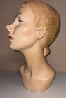 Vintage Art Deco Plaster Female Millinery Mannequin Head Bust Store Display 14  