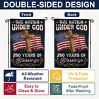 250th Anniversary America Usa Garden Flag For Outside  One Nation Under God 250