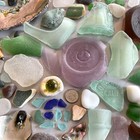 Genuine Beach Sea Glass - 1 And 1 2 Pounds W  Sea Marble Surf-tumbled Mendocino