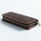 Genuine Leather Hard Fountain Pen Case Storage Pencil Bag Pouch Organizer Box