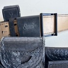 Black Basketweave Leather Police Duty Belt Set W  Holster