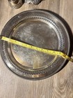 Vintage Wm Rogers Silver Plated Round Ornate Serving Tray Platter