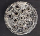 Vintage Clear Glass Flower Frog 13 Hole 4 5  Diameter For Floral Arrangement