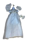 Baby Ivory Christening Pinafore Gown Dress Booties Cap Embroidered Flowers 3 Pc