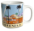 Hollywood California Souvenir Coffee Mug Travel Made In Korea Vintage 80 s