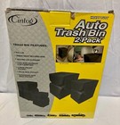 Heavy Duty Auto Trash Bin  2 Pack - 1 Large   1 Small Bin  New  damaged Box 