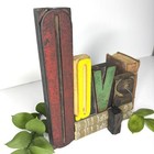 Printer Blocks Letters Letterpress Numbers Type Set Lot Typography Wood Type