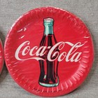 1993 Coca Cola Bullseye Design 9  Paper Plates 2 Packs Of 12  24 Total  Sealed
