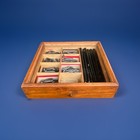 Antique Miller Bros Steel Pens Wood Display Case With Nibs   Holders