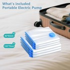 Vacuum Storage Bags With Electric Pump  Travel Bags space 6 Pack  Blue 