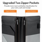 Server Book With 2 Zipper Pockets Leather Server Books For Waitress