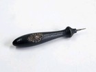 Antique Victorian Ebony Handle Sterling Silver Sewing Awl Tool Estate Find