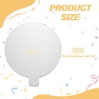 100 Pcs Round Cake Board With Tab  3 94 Inch Round Cupcake Base  Silver Tone