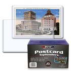 50 Bcw 5 875 X 3 75 Rigid Hard Plastic Postcard Topload Holders Protector Sheet
