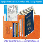 Passport Holder Cover Wallet Travel Essentials Rfid Blocking Leather Card Case