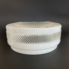 Vintage Retro Mid Century Clear White Flush Mount Ceiling Glass Light Shade