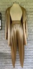 Vintage Disco genie Gold Two-piece Suit pantsuit Size S 