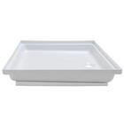 Recpro 24 X24 Rv Shower Pan   Front Center Drain   Polar White   Made In Usa