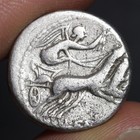Roma Head Denarius 109bc Ancient Roman Republic Silver Coin Flaminius Chilo