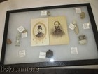 Us Civil War Relics Cdv Photo Cards Sherman   Excavated Battlefield Musket Balls