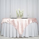Blush Satin 72x72  Square Table Overlay Wedding Party Catering Decorations