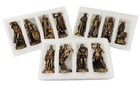 12 Pc 3 5  Viking Norse Gods Mythology Figurine Set Odin Thor Loki  Bronze Color
