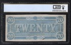T-67 1864  20 Csa Confederate States Of America Pcgs Banknote Choice Unc-64ppq