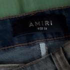 Amiri Men s Blue Slim Fit Denim Jeans Distressed Logo Light Wash 5-pocket