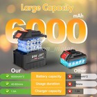 680cfm 280mph 21v Leaf Blower Cordless W  2x6 0ah Battery   Charge  Electric New