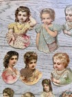 Antique Victorian Die Cut Scrap Ladies Girls Gilt Accents