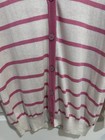 Magnolia Lane Sweater Womens Medium Pink The Master   s Golf Striped Cardigan
