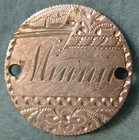 Ornate 1873 Seated Liberty Silver Dime Love Token Engraved Minnie  599