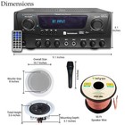 Home Theater Sound System Kit 1k W Bluetooth Amplifier 4 qty 8  Ceiling Speakers