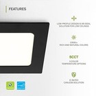  6 Pack Led Square Recessed Lighting 5 Cct 2700k-5000k  12w 50w 4 Inch Black