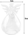 Pack Of 5 Angel Design Glass Vases Clear Flower Plant Terrarium Container Han   