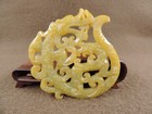 Antique Chinese Nature Hetian Jade Pendant Hand-carved Dragon Worth Collecting