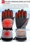 Heated Gloves - Waterproof  All Black  Multiple Heat Settings  Winter Warmth