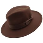 Wool Felt Wide Brim Fedora Hats For Women Men