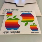 Apple Computer Apple Rainbow Logo Stickers Original 1992 Set Of 4 Very Rare  