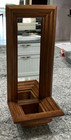 Vintage Wood Mirrored Wall Shelf Pocket Planter Candle  cottage Core Farmhouse