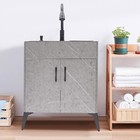 Modern Bathroom Vanity Free Standing Kitchen Cabinet Sink W  Pull-out Faucet